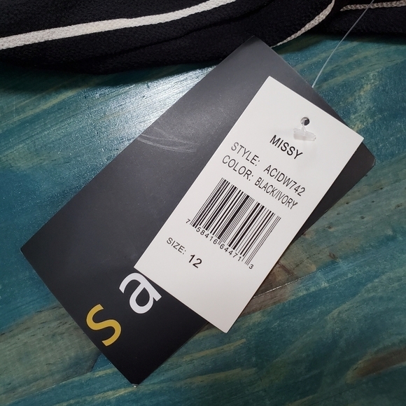 Pants Jumpsuit Suze 12 NWT Black White Pinstripes - Picture 6 of 8